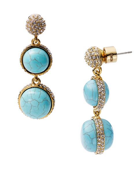 michael kors turquoise earrings|Michael Kors earrings on sale.